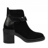 Botines de mujer 3400 bufo negro combinado