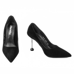 Zapatos elegantes de mujer 1357 terciopelo negro