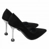 Zapatos elegantes de mujer 1357 terciopelo negro