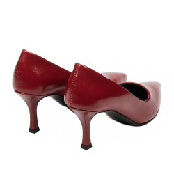 Zapatos elegantes de mujer 1359 charol rojo