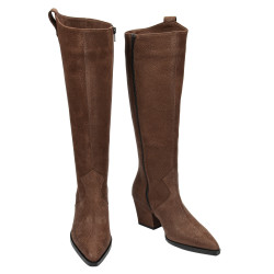 Bota de tacón mujer 1412 biz chocolate
