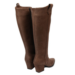 Bota de tacón mujer 1412 biz chocolate