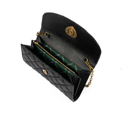 Bolso de hombro para mujer 048g negro caviar