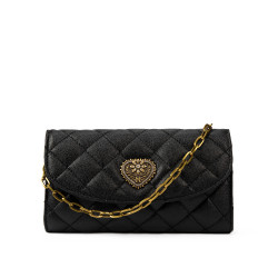 Bolso de hombro para mujer 048g negro caviar