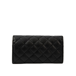 Bolso de hombro para mujer 048g negro caviar