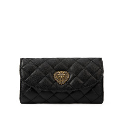 Bolso de hombro para mujer 048g negro caviar
