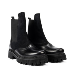 Botines de mujer 3390 negro combinado