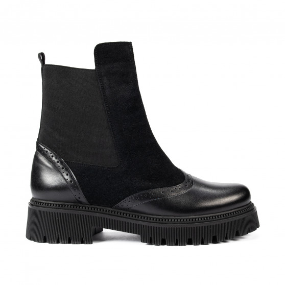Botines de mujer 3390 negro combinado