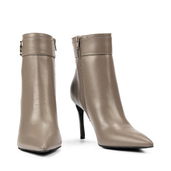 Botines con tacón mujer 1400 capuchino