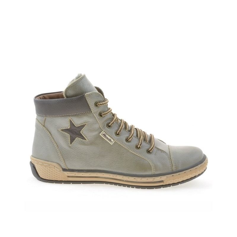 Botines mujer 3274 arena+café