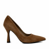 Zapatos elegantes de mujer 1322 marrón terciopelo