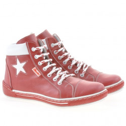Botas mujer 3274 rojo+blanco