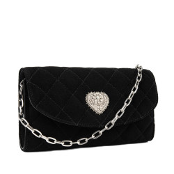 Bolso de mujer de hombro 048g 01 ante negro