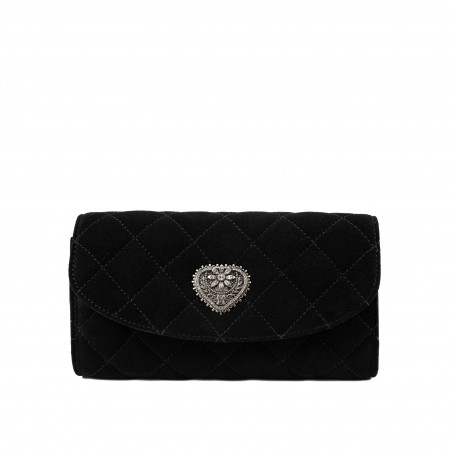 Bolso de mujer de hombro 048g 01 ante negro