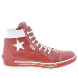 Botas mujer 3274 rojo+blanco