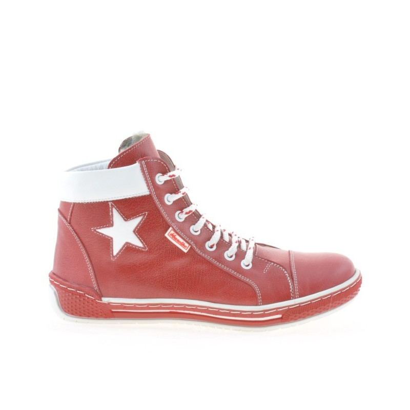 Botas mujer 3274 rojo+blanco