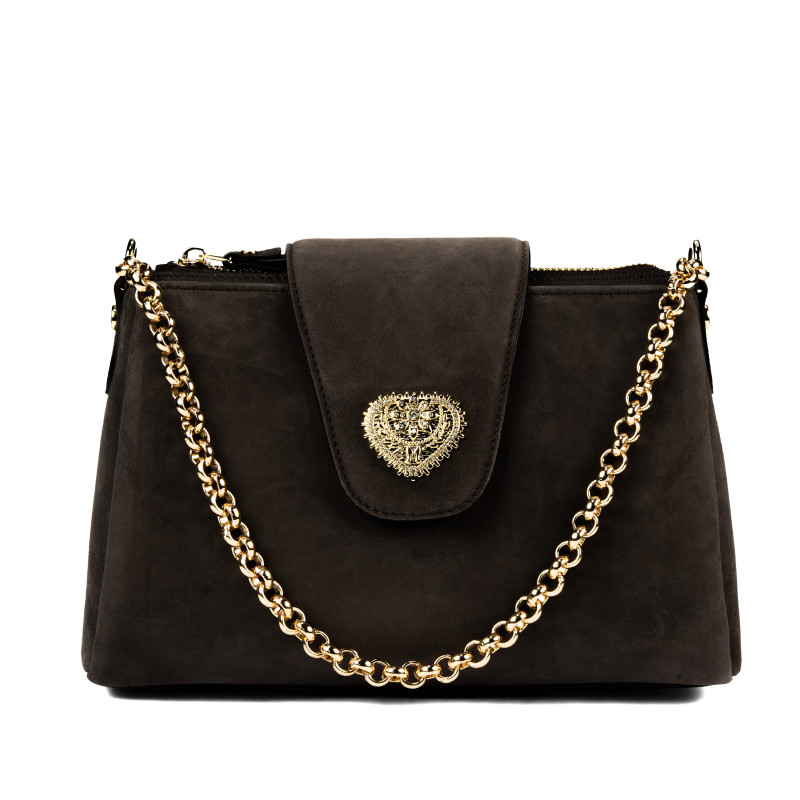 Bolso de hombro para dama 051g camoscio toffee
