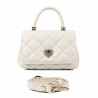 Bolso de mujer de hombro 049g panna saffiano