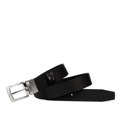 Cinturón para hombres 71b bicolor negro+negro caviar