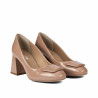 Zapatos elegantes de mujer 1324 charol beige