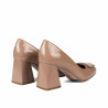 Zapatos elegantes de mujer 1324 charol beige