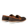 Mocasines de mujer 6100 bufo café combinado