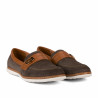 Mocasines de mujer 6100 bufo café combinado