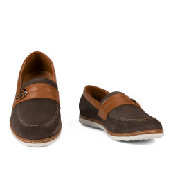 Mocasines de mujer 6100 bufo café combinado