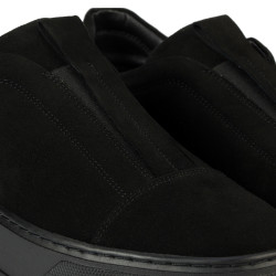 Zapatos casuales para mujer 6095 en negro gamuza