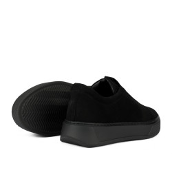 Zapatos casuales para mujer 6095 en negro gamuza