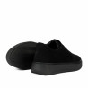 Zapatos casuales para mujer 6095 en negro gamuza