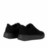 Zapatos casuales para mujer 6095 en negro gamuza
