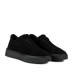 Zapatos casuales para mujer 6095 en negro gamuza