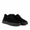 Zapatos casuales para mujer 6095 en negro gamuza