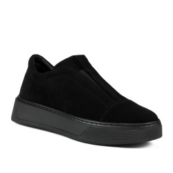 Zapatos casuales para mujer 6095 en negro gamuza