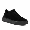 Zapatos casuales para mujer 6095 en negro gamuza
