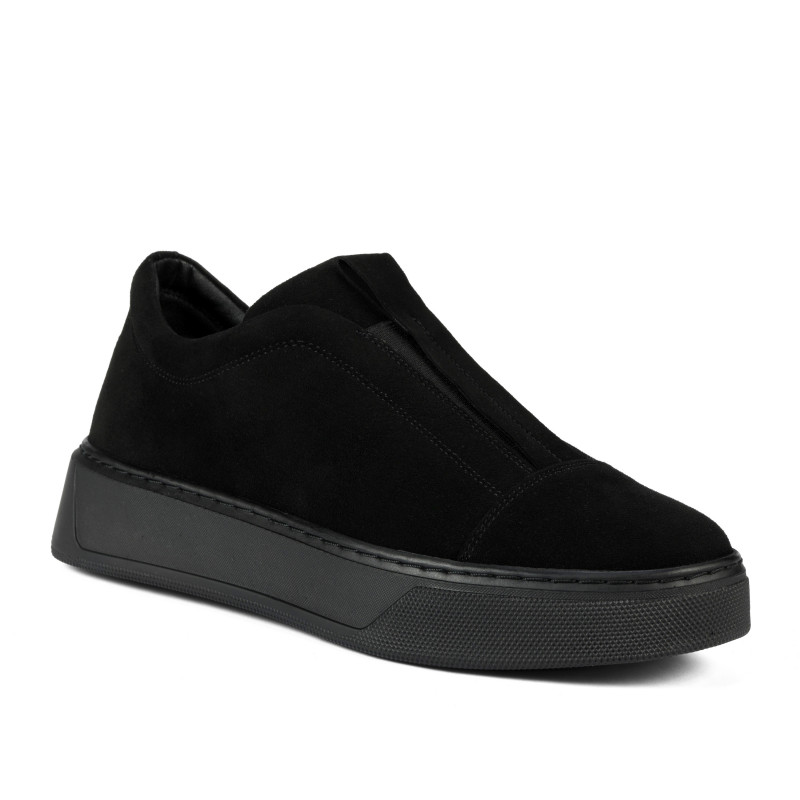 Zapatos casuales para mujer 6095 en negro gamuza
