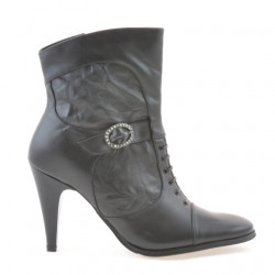 Botines de mujer 1102 negro combinado