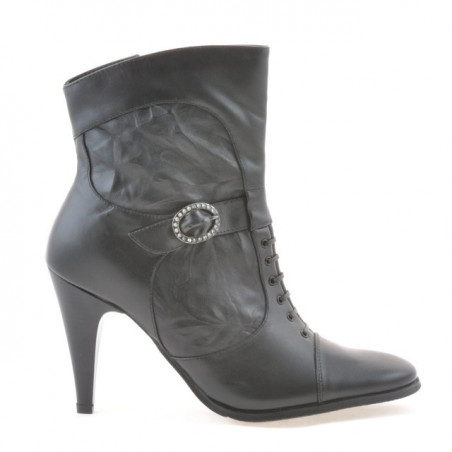 Botines de mujer 1102 negro combinado