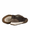 Zapatillas deportivas mujer 6097 arena velur combinado
