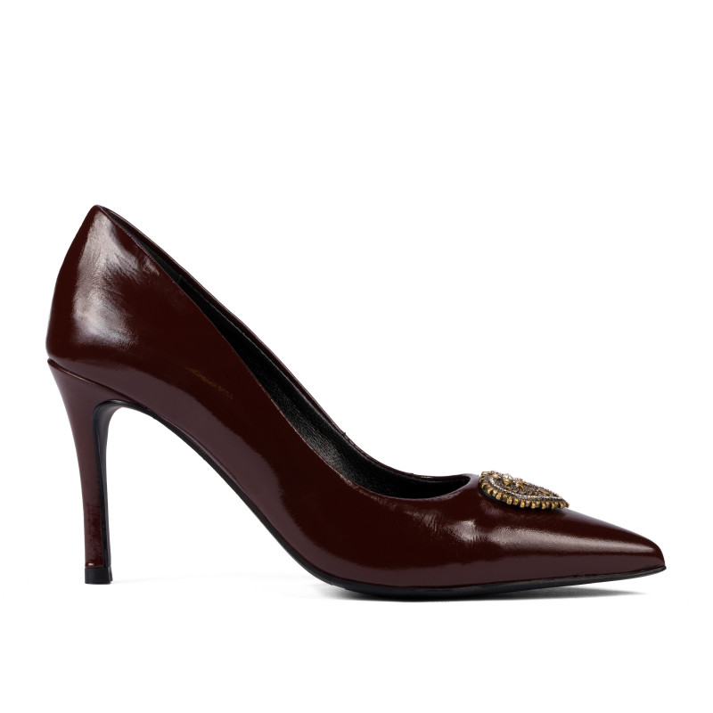 Zapatos elegantes para mujer 1363 charol burdeos