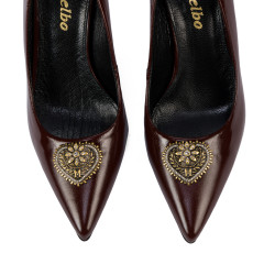 Zapatos elegantes para mujer 1363 charol burdeos