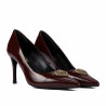 Zapatos elegantes para mujer 1363 charol burdeos