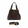 Bolso de mujer de hombro 004-1g chocolate oscuro