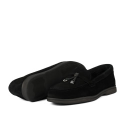 Mocasines mujer 6082-1 negro ante