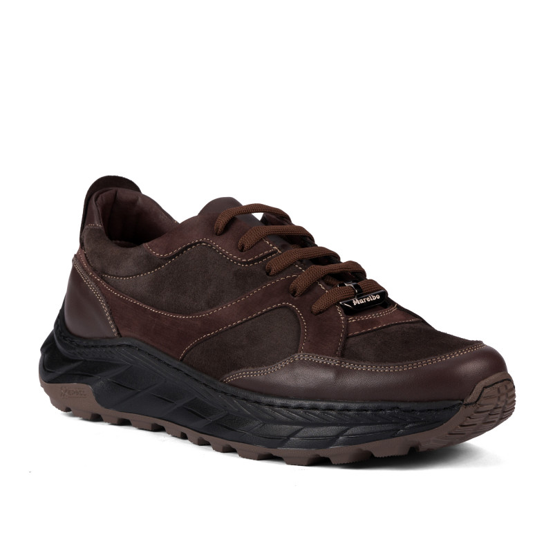 Zapatos casuales/deportivos para hombre 996 café ante combinado