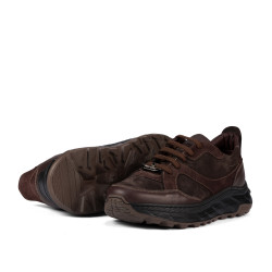 Zapatos casuales/deportivos para hombre 996 café ante combinado