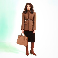 Bolso de mujer al hombro 047g caramel brown lifestyle