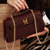 Bolso de mujer de hombro 041g burdeos lifestyle
