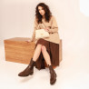 Bolso de mujer de hombro 049g panna saffiano lifestyle